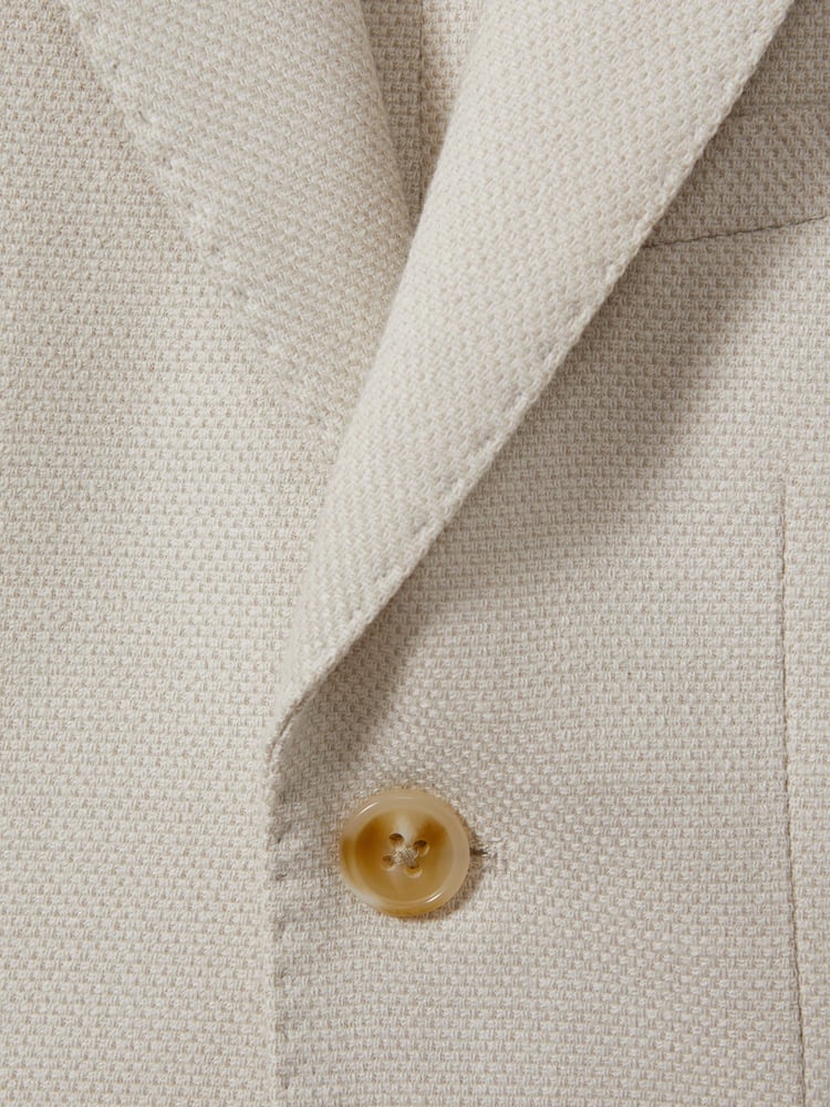 Reiss Stone Aphrodite 9-13 yrs Slub Check Single Breasted Blazer - Image 4 of 4