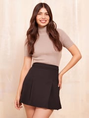 Friends Like These Black Check Mini Skirt - Image 1 of 4