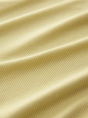 Lime Green Ribbed Bardot Long Sleeve Top - Image 6 of 7