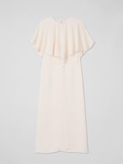 LK Bennett Cream Sadie Cape Detail Dress - Image 5 of 5