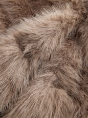 Neutral Short Faux Fur Jacket - Image 3 of 3