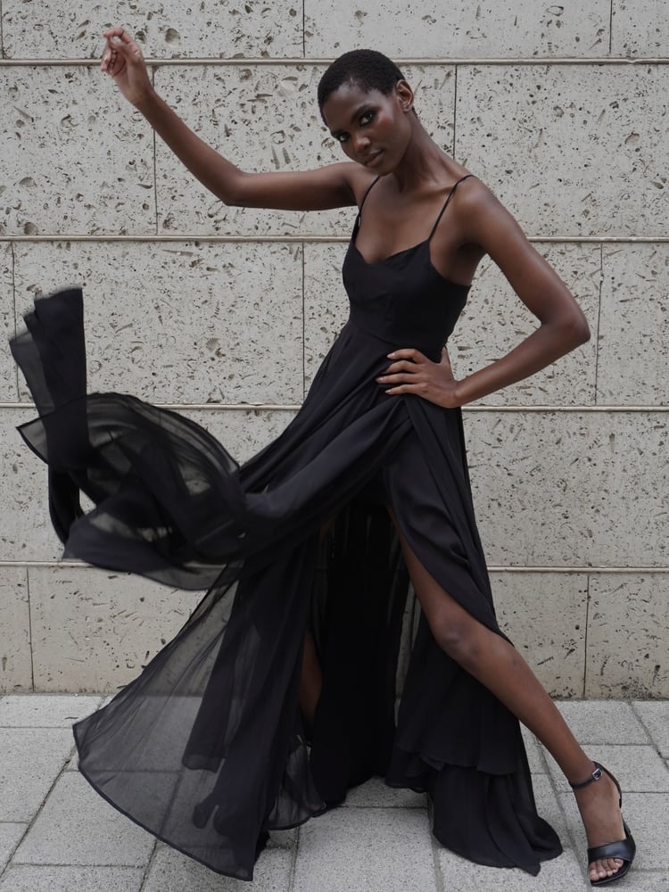 Religion Black Infamous Olsen Full Layer Maxi Dress - Image 1 of 6