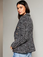 Lipsy Black Pastel Boucle Blazer - Image 2 of 4