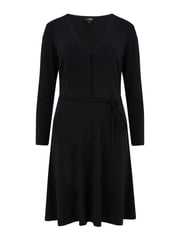 Pour Moi Black Bella Slinky Long Sleeve Tea Dress - Image 4 of 5