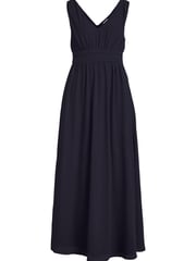 Vila Navy Sleeveless V Neck Tulle Maxi Dress - Image 5 of 5