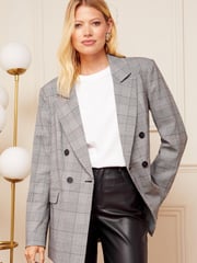 Love & Roses Grey Double Breasted Tailored Blazer - Image 1 of 4
