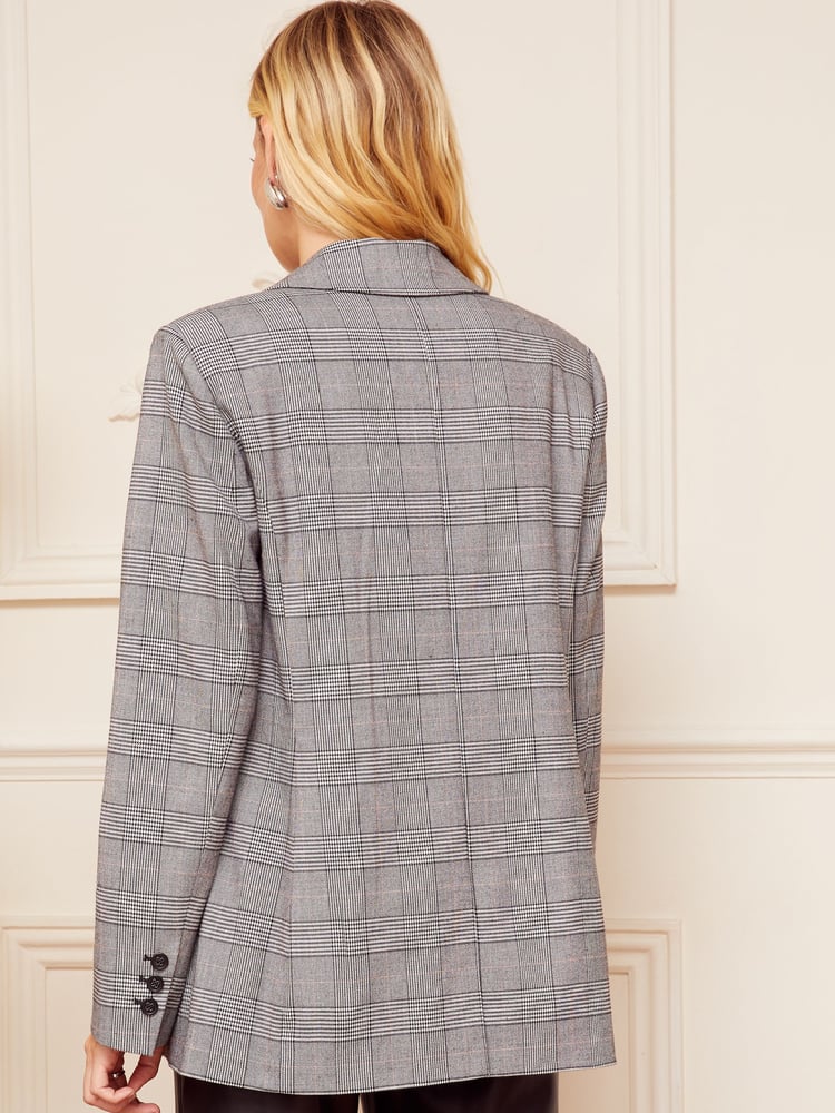 Love & Roses Grey Double Breasted Tailored Blazer - Image 2 of 4