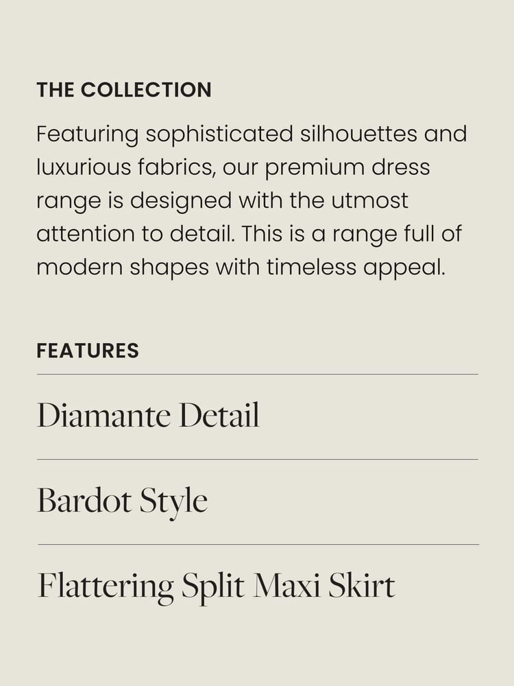 Lipsy Champagne Premium Hotfix Bardot Maxi Dress - Image 5 of 5
