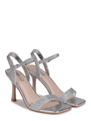 Linzi Silver Zelda Open Toe Barely There Stiletto Heel - Image 3 of 4