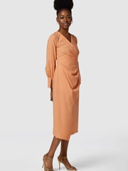 Closet Orange London Pleated Wrap Dress - Image 4 of 6
