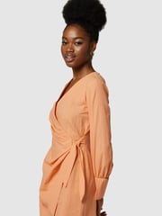 Closet Orange London Pleated Wrap Dress - Image 5 of 6