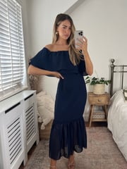 Style Cheat Navy Tara Bandeau Dress - Image 1 of 4