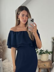 Style Cheat Navy Tara Bandeau Dress - Image 4 of 4