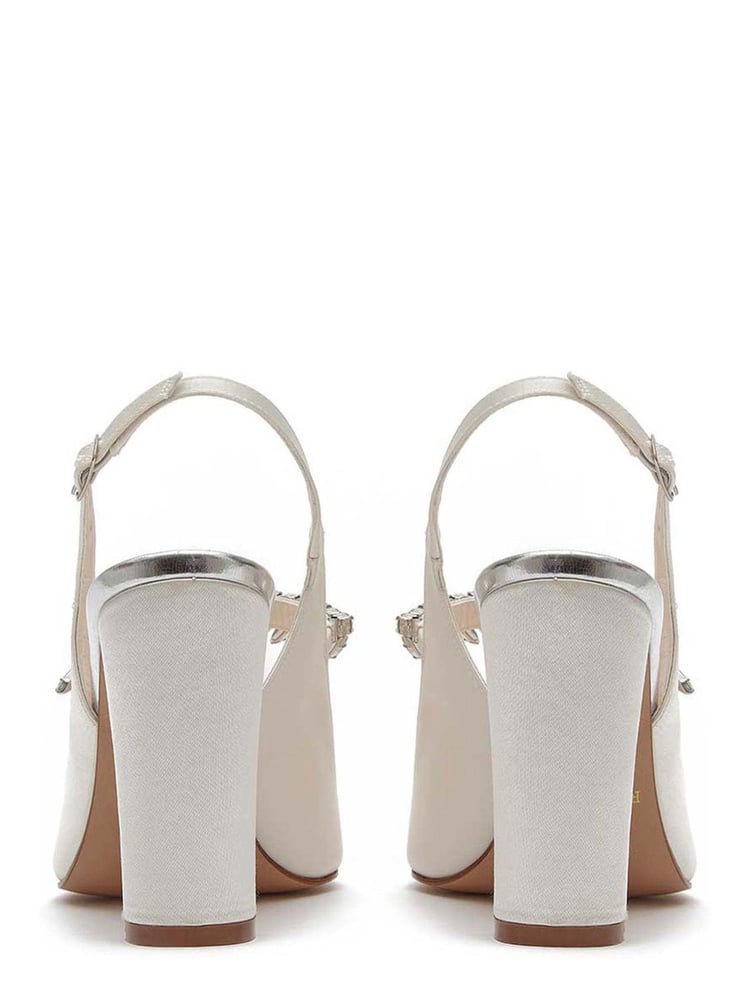 Rainbow Club Ivory Freya Bridal Sparkly Slingback Wedding Shoes - Image 2 of 4