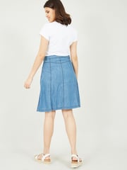 Yumi Blue A-Line Denim Skirt - Image 2 of 4