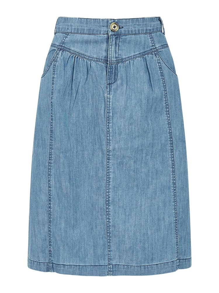 Yumi Blue A-Line Denim Skirt - Image 4 of 4