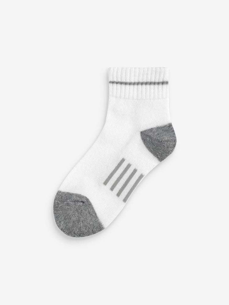 Gap White Kids 3 Pack Quarter Crew Socks - Image 4 of 4