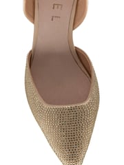 Ravel Gold Satin Kitten-Heel Slingback Shoes - Image 4 of 4