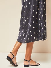 Friends Like These Navy Suedette Wide Fit Occasion Strappy Gem Sandals - Image 4 of 4