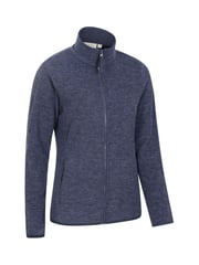 Mountain Warehouse Blue Snowdon Melange Full-Zip Fleece - Womens - Image 2 of 3