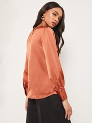 Lipsy Pink Shoulder Button Detail Long Sleeve Top - Image 2 of 4