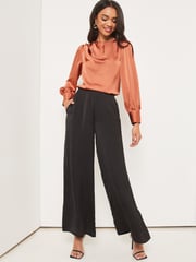 Lipsy Pink Shoulder Button Detail Long Sleeve Top - Image 3 of 4