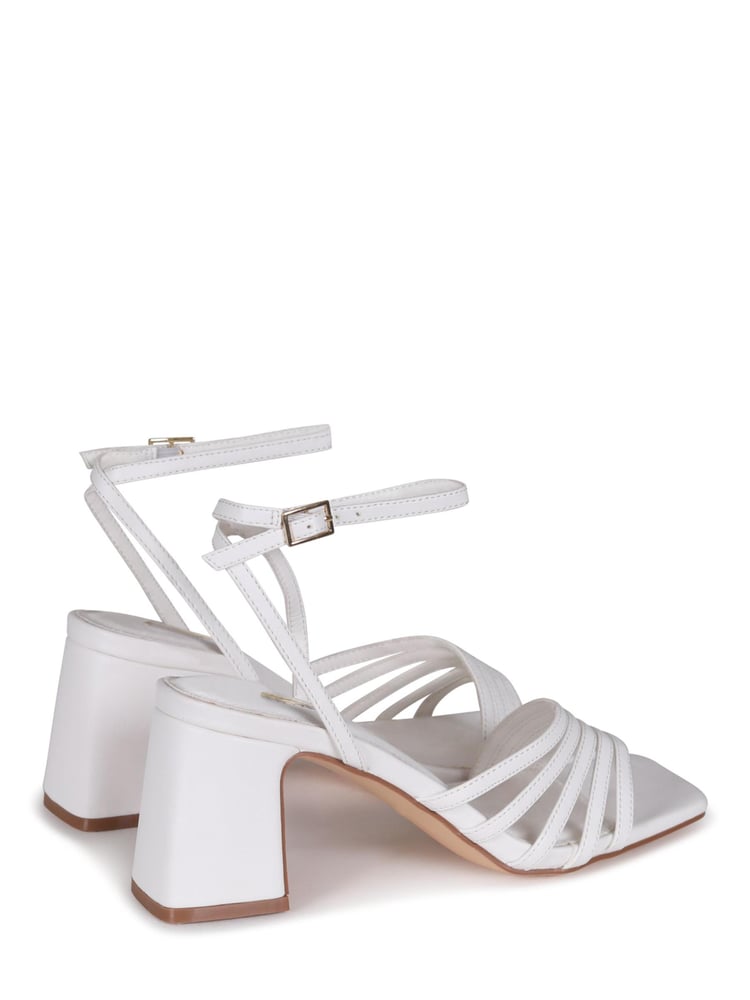 Linzi White Aronia Strappy Heeled Sandal With Block Heel - Image 4 of 4