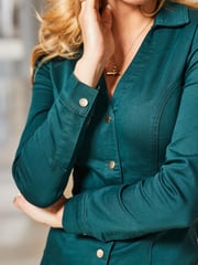 Sosandar Green Bodycon Denim Dress - Image 4 of 4