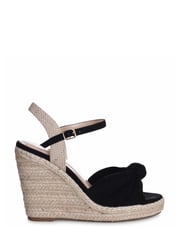Linzi Black Rio Rope Platform Espadrille Wedge With Knotted Front Strap - Image 2 of 4