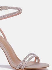 Novo Nude Pain Killer Diamante Trim Heels - Image 3 of 4