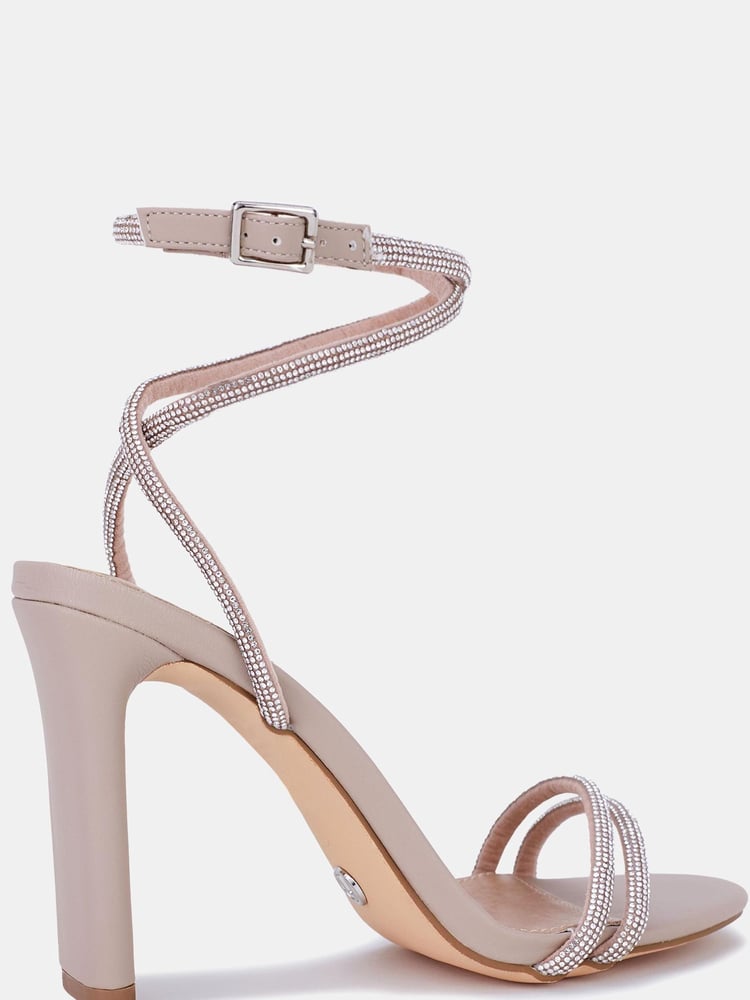 Novo Nude Pain Killer Diamante Trim Heels - Image 4 of 4