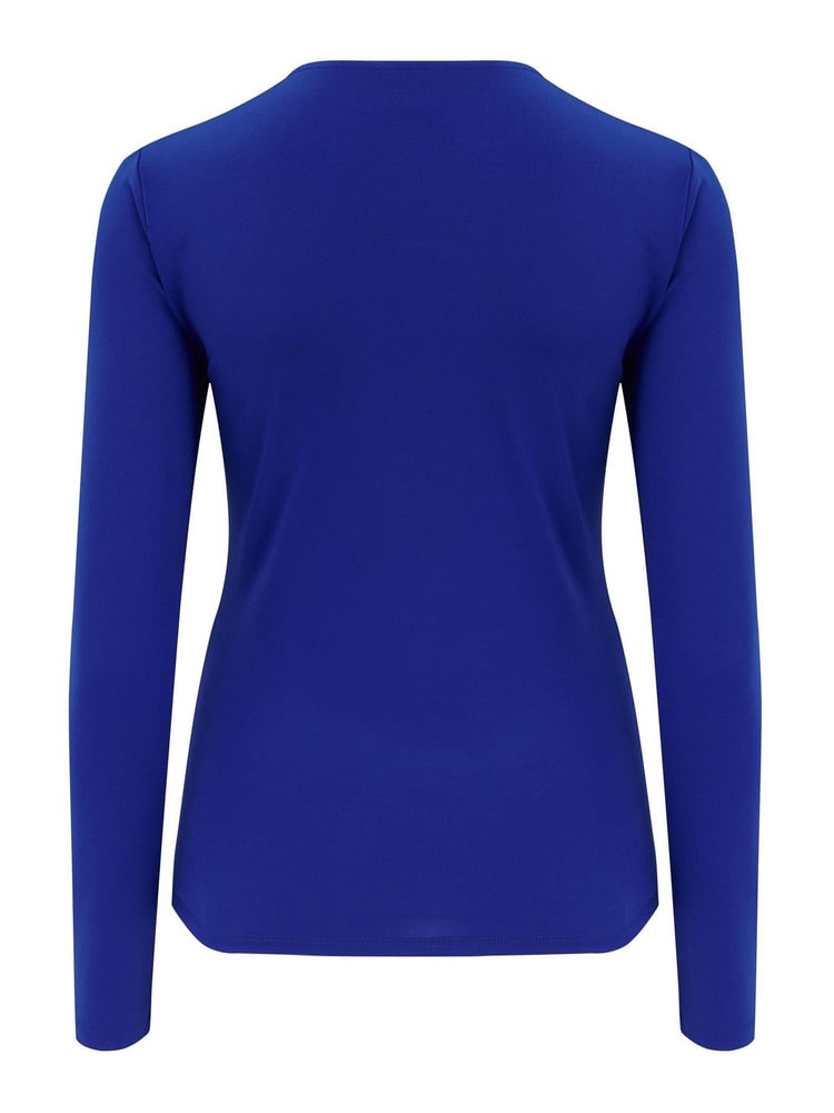 Pour Moi Cobalt Blue Bryony Slinky Recycled Jersey Wrap Top - Image 5 of 5