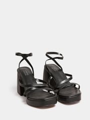 Yours Curve Black Extra Wide Fit Wide Fit Chunky Platform Strappy Sandal - Image 2 of 5