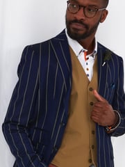 Joe Browns Blue Standout Stripe Blazer - Image 4 of 5