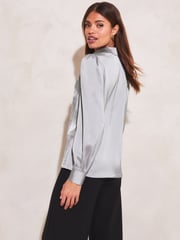 Lipsy Blue Front Pocket Button Through Shirt - Image 2 of 4