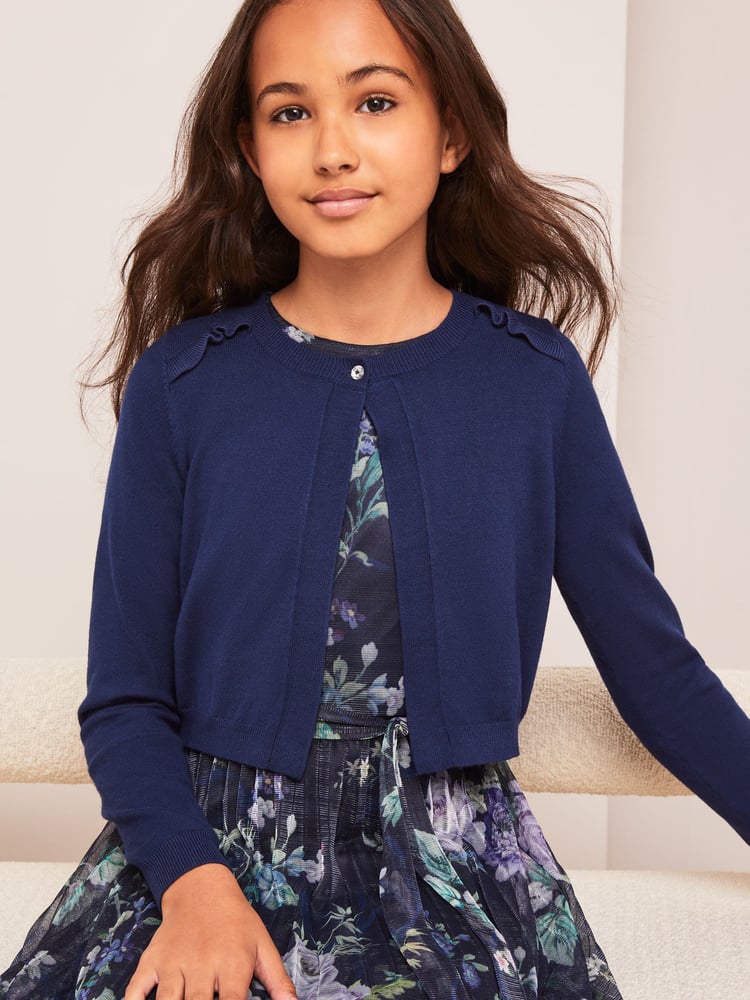Lipsy Navy Blue Occasion Bolero Cardigan (5-16yrs) - Image 1 of 1 Lipsy Navy Blue Occasion Bolero Cardigan (5-16yrs) - Image 1 of 1