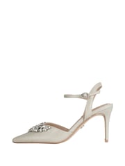 Lipsy Gold Bloom Embellished Trim Mid Heeled Court Shoe - Image 5 of 5
