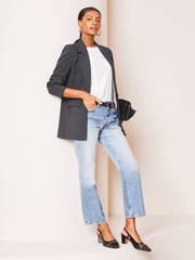 Lipsy Grey Relaxed Longline Tailored Blazer - Image 3 of 4