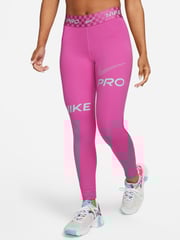 Nike Pink Pro Graphic Full Length Training Leggings - Image 1 of 14