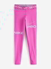 Nike Pink Pro Graphic Full Length Training Leggings - Image 13 of 14