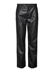 VERO MODA Black Faux Leather Straight Leg Trousers - Image 5 of 5