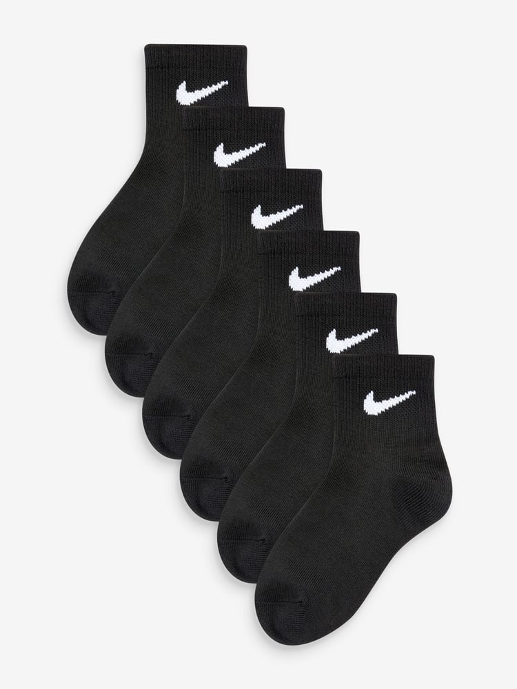 Nike Black Basic Ankle Socks 6 Pack - Image 1 of 7