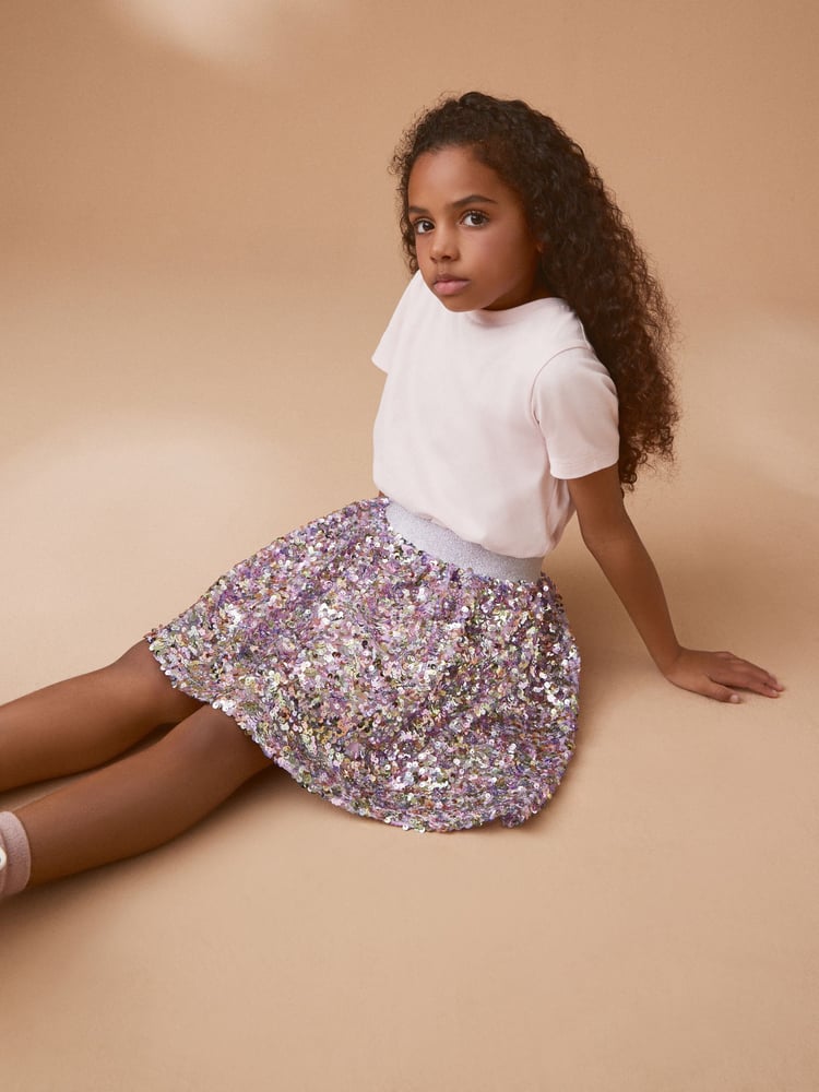 Pink/Purple Sequin Skirt (3-16yrs) - Image 2 of 7 Pink/Purple Sequin Skirt (3-16yrs) - Image 2 of 7