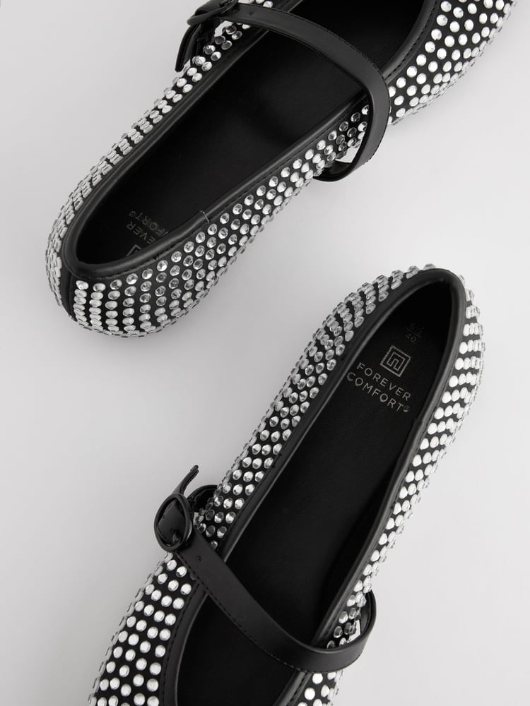 Black Forever Comfort® Jewel Mary Jane Shoes - Image 8 of 8