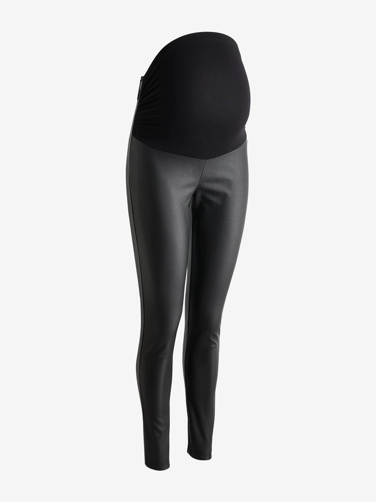 Seraphine Black Coated maternity Leggings - Image 7 of 7