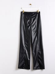 River Island Black High Rise Straight Leg Coated Trousers - Image 5 of 5
