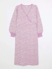 River Island Pink Zebra Crossing Wrap Midi Dress - Image 5 of 6