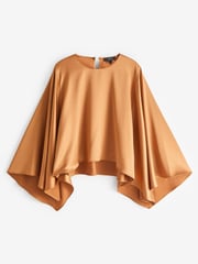 Gold Satin Long Sleeve Top - Image 5 of 6
