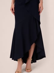 Adrianna Papell Blue Studio Beaded Knit Crepe Gown - Image 5 of 7