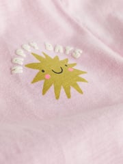 Pink Purple Skater Baby T-Shirt Rompers 3 Pack - Image 6 of 8